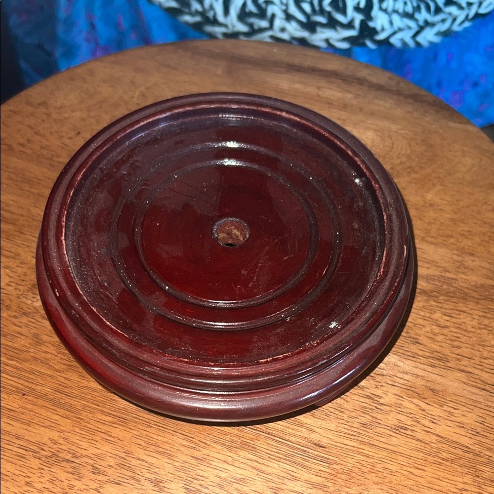 Vintage Chinese Satsuma Bowl Birds Of Paradise with Wood Stand - Picture 5 of 14